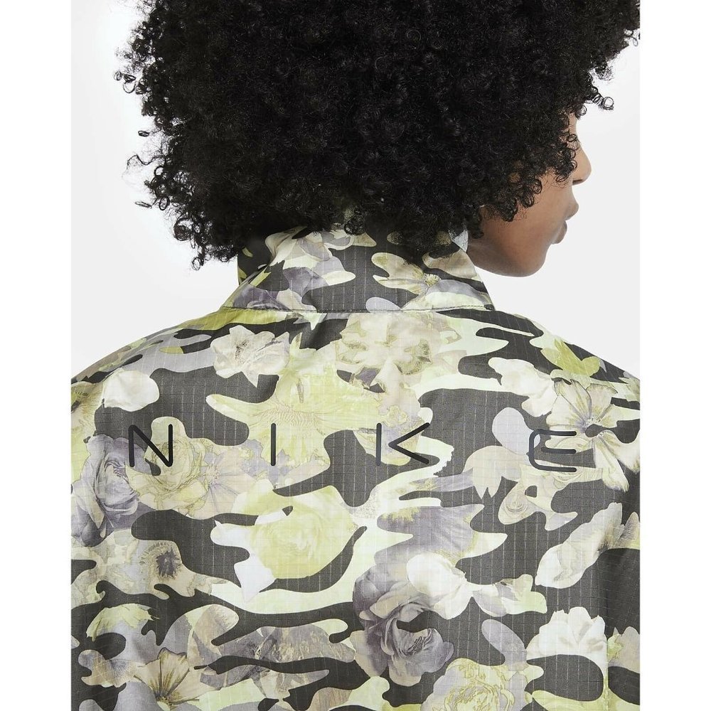 Nike Womens Woven Floral Camo Full Zip Jacket Green 2XL CZ8184-325 - Picture 4 of 6